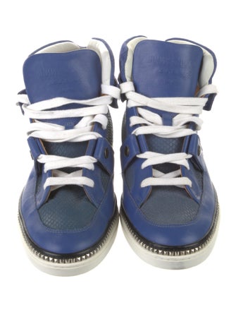 Jimmy Choo Snakeskin Colorblock Pattern Sneakers