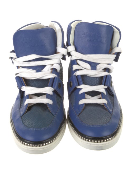 Jimmy Choo Snakeskin Colorblock Pattern Sneakers