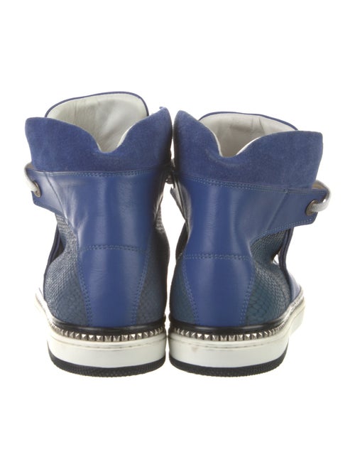 Jimmy Choo Snakeskin Colorblock Pattern Sneakers