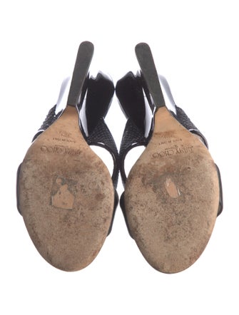 Jimmy Choo Leather Printed Slides