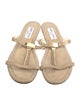 Jimmy Choo Suede Whipstitch Trim T-Strap Sandals