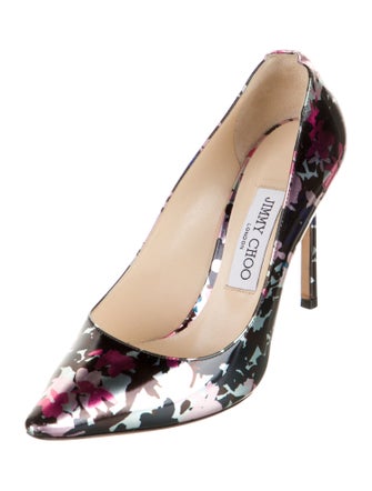 Jimmy Choo Patent Leather Printed Pumps