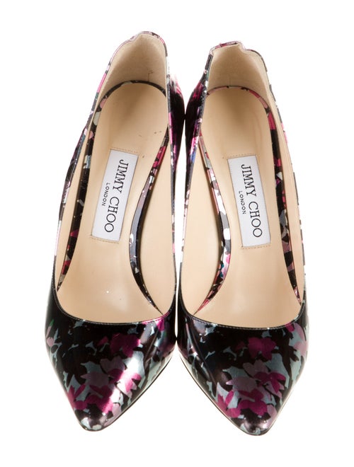 Jimmy Choo Patent Leather Printed Pumps