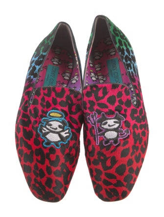 Jimmy Choo Ponyhair Animal Print Loafers