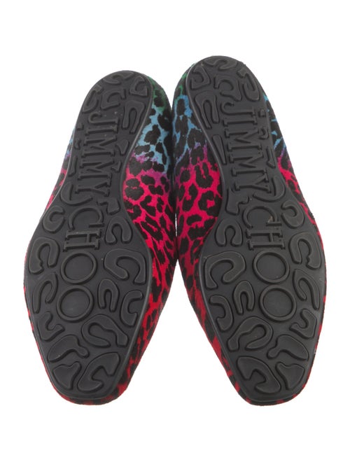 Jimmy Choo Ponyhair Animal Print Loafers