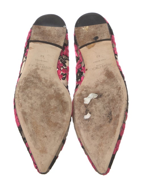 Jimmy Choo Mesh Floral Print Flats