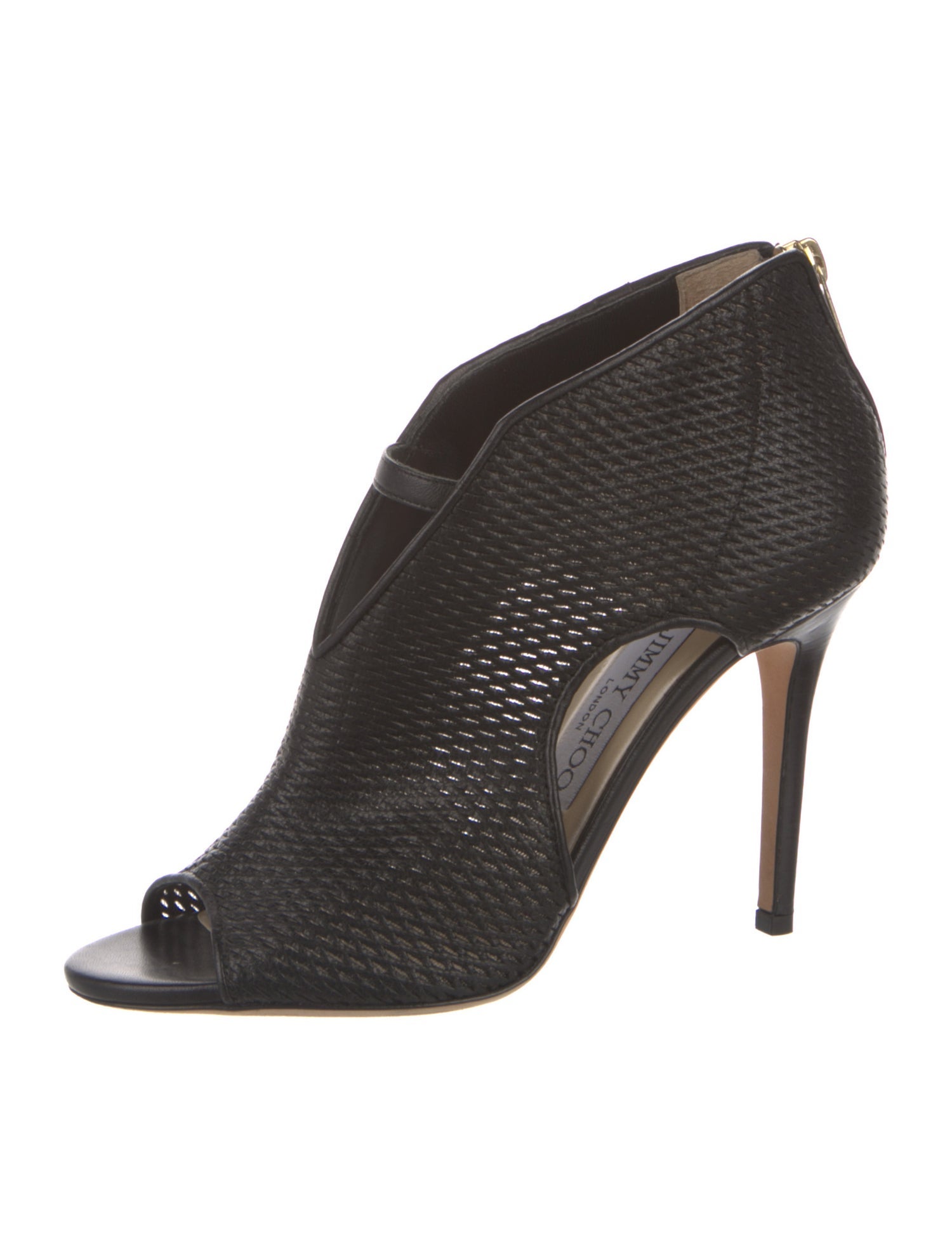 Jimmy Choo Leather Cutout Accent Slingback Sandals