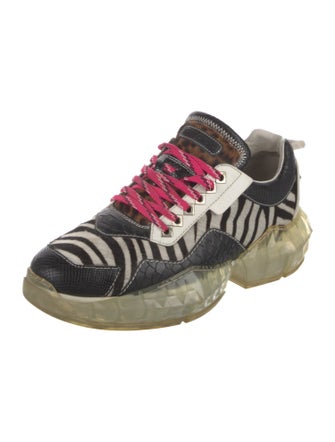 Jimmy Choo Ponyhair Printed Sneakers
