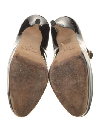 Jimmy Choo Patent Leather Colorblock Pattern Pumps