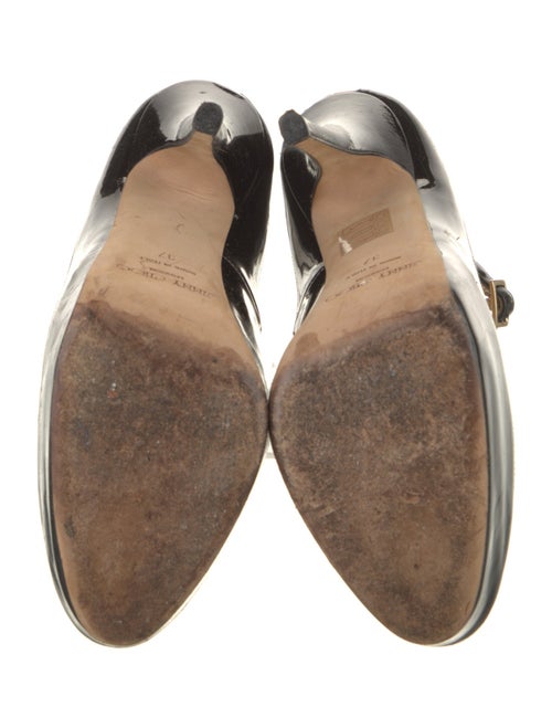 Jimmy Choo Patent Leather Colorblock Pattern Pumps