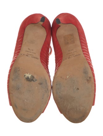 Jimmy Choo Suede Cutout Accent T-Strap Sandals