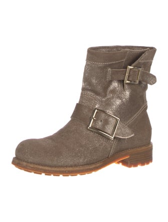 Jimmy Choo Suede Moto Boots