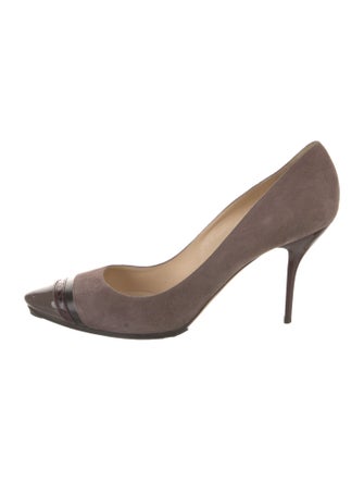 Jimmy Choo Suede Colorblock Pattern Pumps