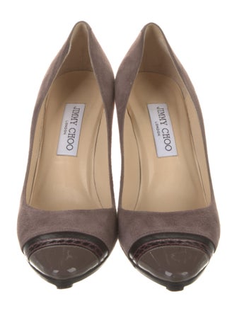 Jimmy Choo Suede Colorblock Pattern Pumps
