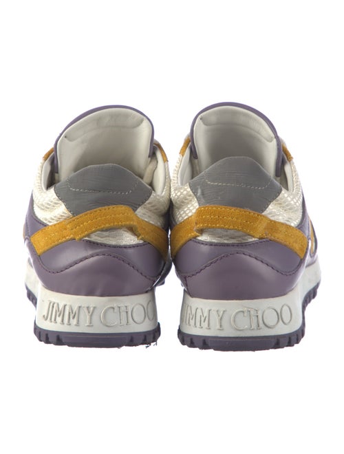 Jimmy Choo Leather Colorblock Pattern Sneakers