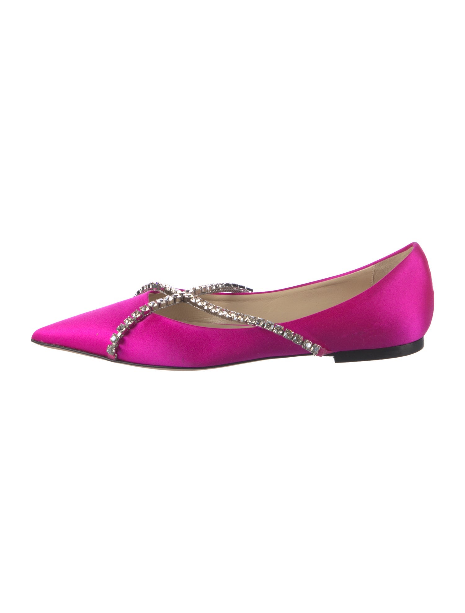 Jimmy Choo Genevi Satin Ballet Flats