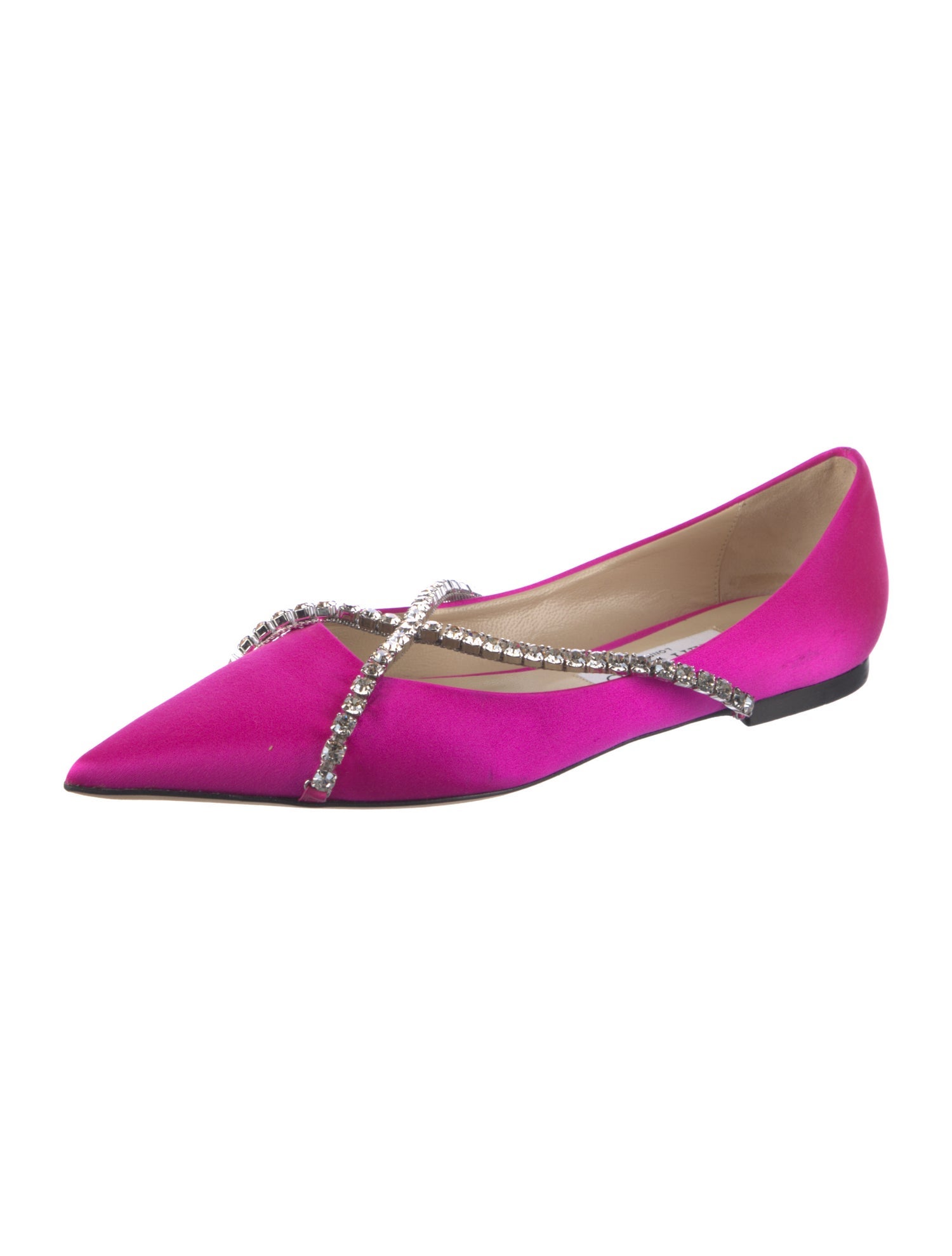 Jimmy Choo Genevi Satin Ballet Flats