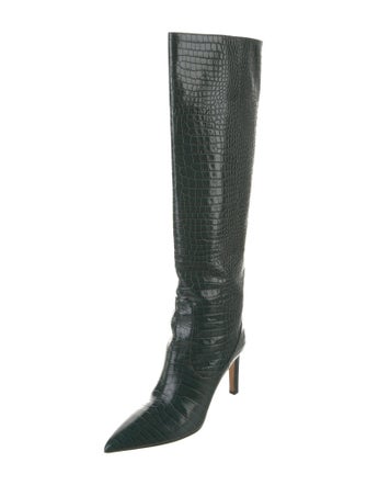 Jimmy Choo Embossed Leather Boots