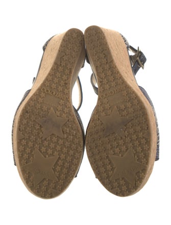 Jimmy Choo Patterned Leather Trim Embellishment T-Strap Pumps