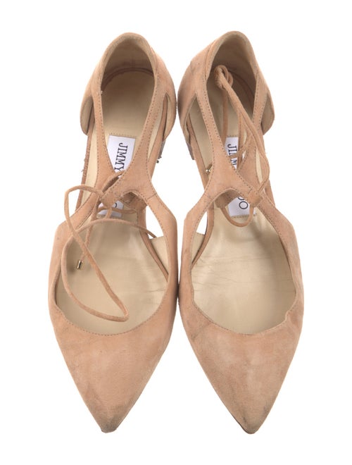 Jimmy Choo Suede Cutout Accent Flats