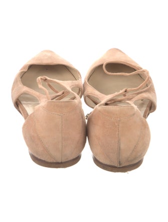 Jimmy Choo Suede Cutout Accent Flats