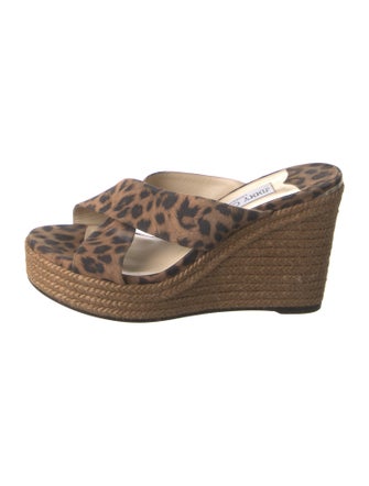 Jimmy Choo Suede Animal Print Espadrilles