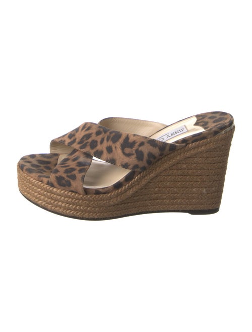 Jimmy Choo Suede Animal Print Espadrilles