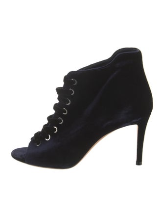 Jimmy Choo Velvet Lace-Up Boots