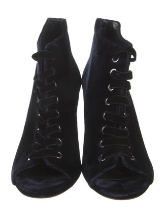 Jimmy Choo Velvet Lace-Up Boots