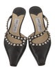 Jimmy Choo Leather Studded Accents Mules
