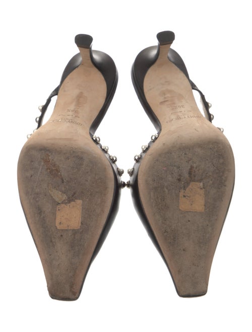 Jimmy Choo Leather Studded Accents Mules