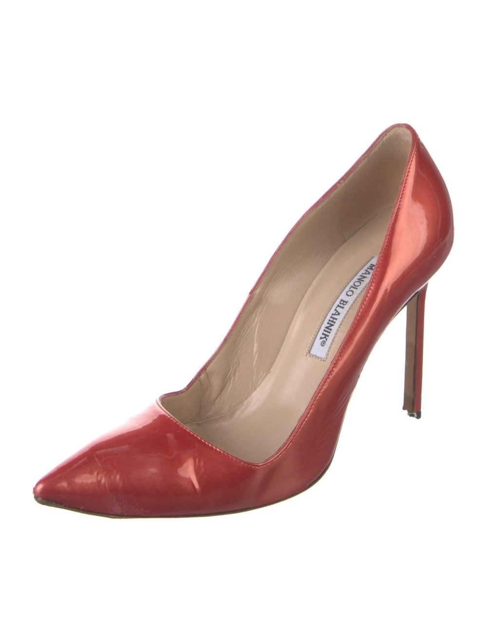 Manolo Blahnik Leather Pumps Red Pointed-Toes - image 2