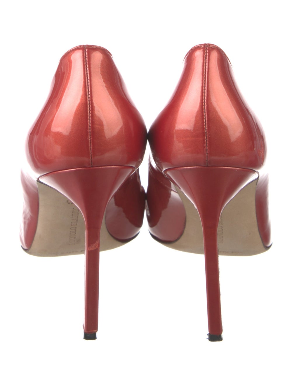 Manolo Blahnik Leather Pumps Red Pointed-Toes - image 4