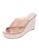 Jimmy Choo Leather Glitter Accents Espadrilles