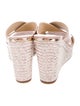 Jimmy Choo Leather Glitter Accents Espadrilles