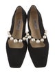 Jimmy Choo Suede Crystal Embellishments Mary Jane Flats
