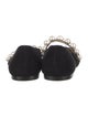 Jimmy Choo Suede Crystal Embellishments Mary Jane Flats