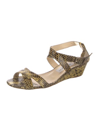 Jimmy Choo Snakeskin Animal Print Sandals