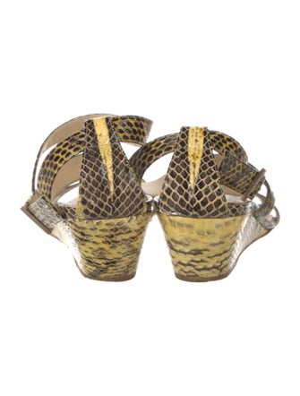 Jimmy Choo Snakeskin Animal Print Sandals
