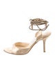 Jimmy Choo Leather Chain-Link Accents Sandals
