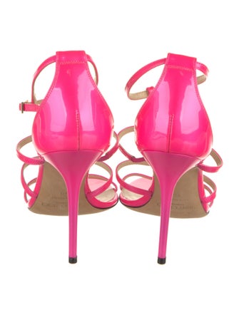 Jimmy Choo Patent Leather T-Strap Sandals