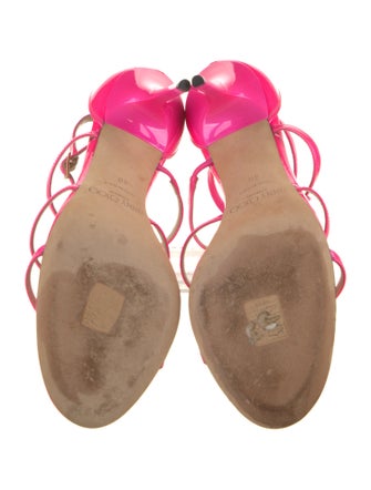 Jimmy Choo Patent Leather T-Strap Sandals