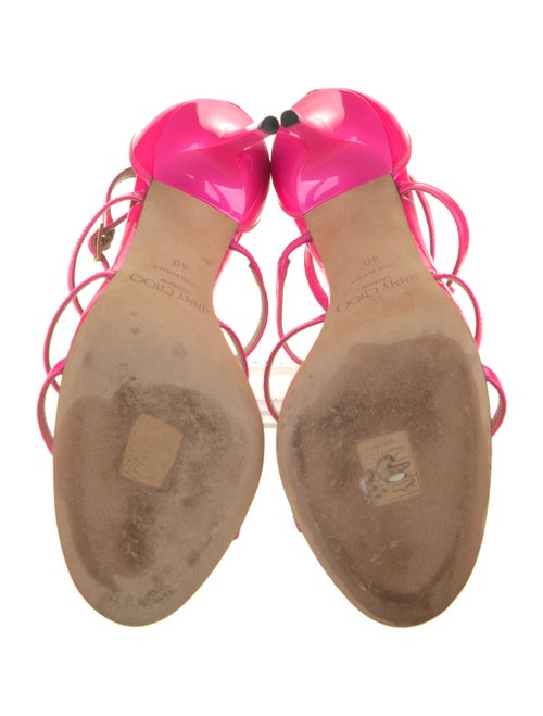 Jimmy Choo Patent Leather T-Strap Sandals