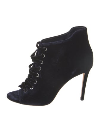 Jimmy Choo Velvet Lace-Up Boots