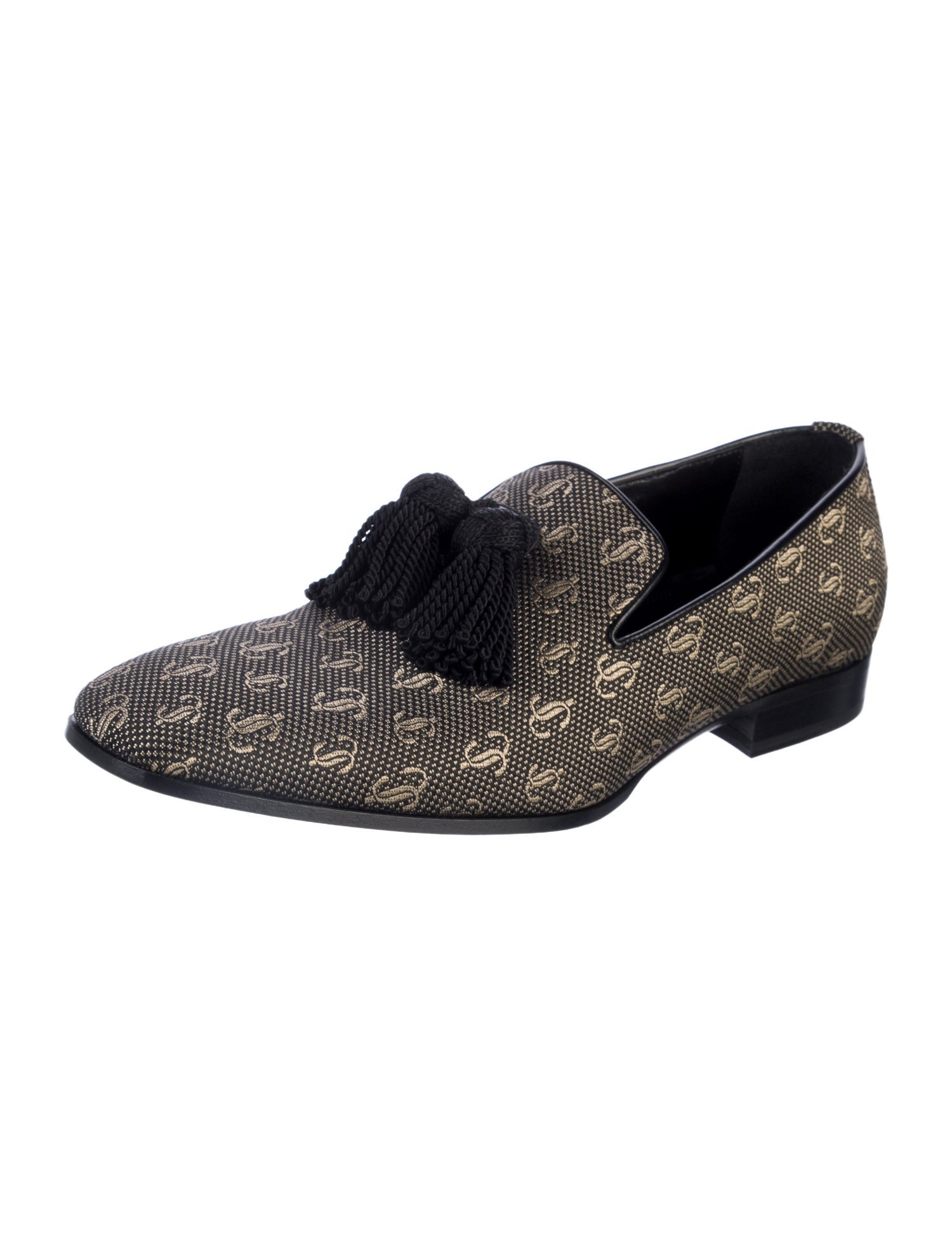 Jimmy Choo Canvas Printed Dress Loafers