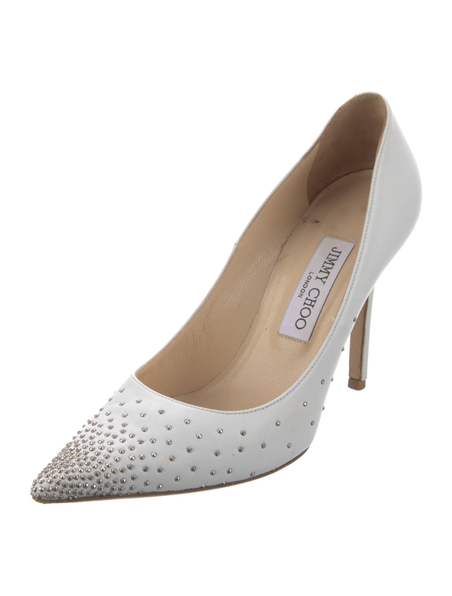 Jimmy Choo Leather Studded Accents Pumps