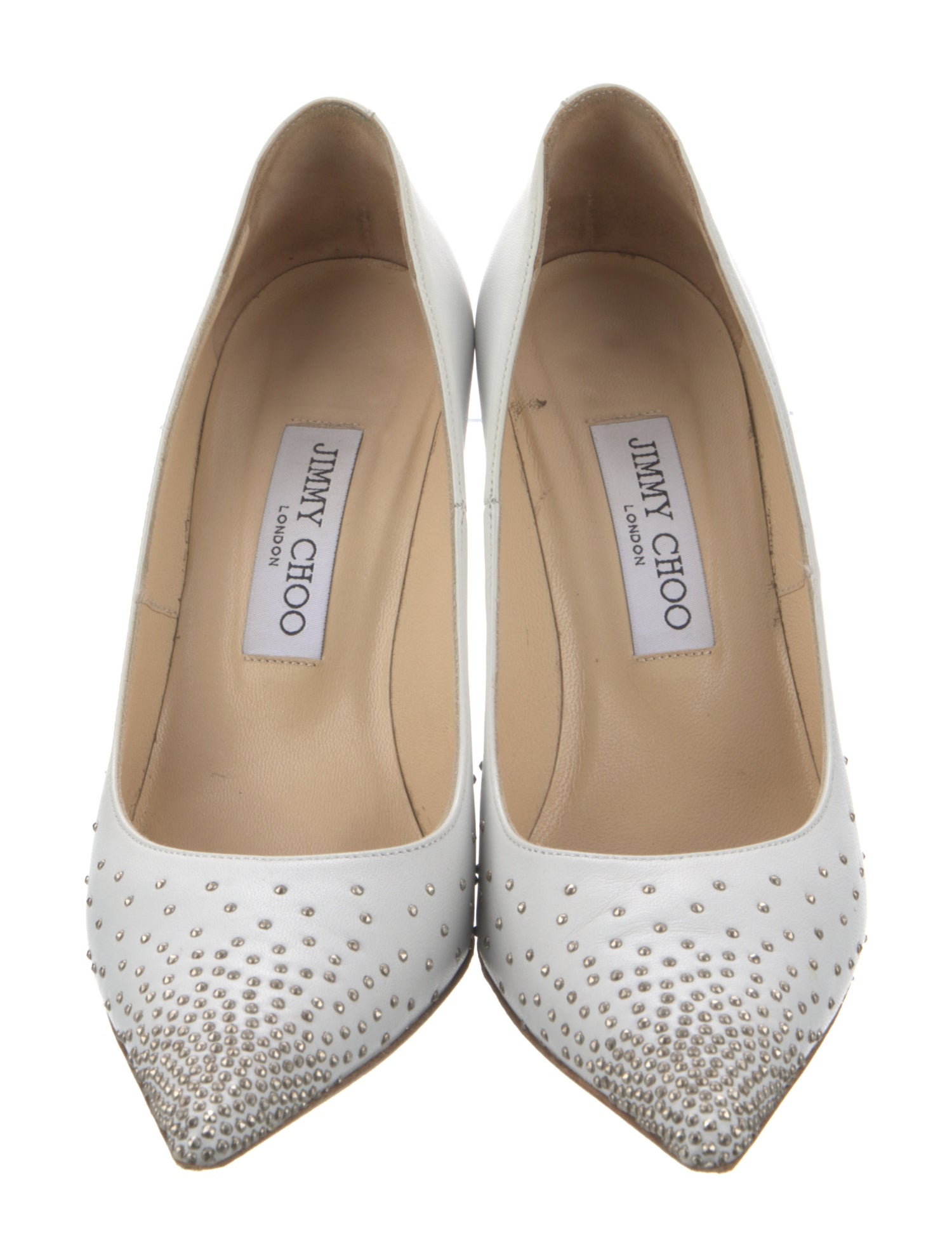 Jimmy Choo Leather Studded Accents Pumps