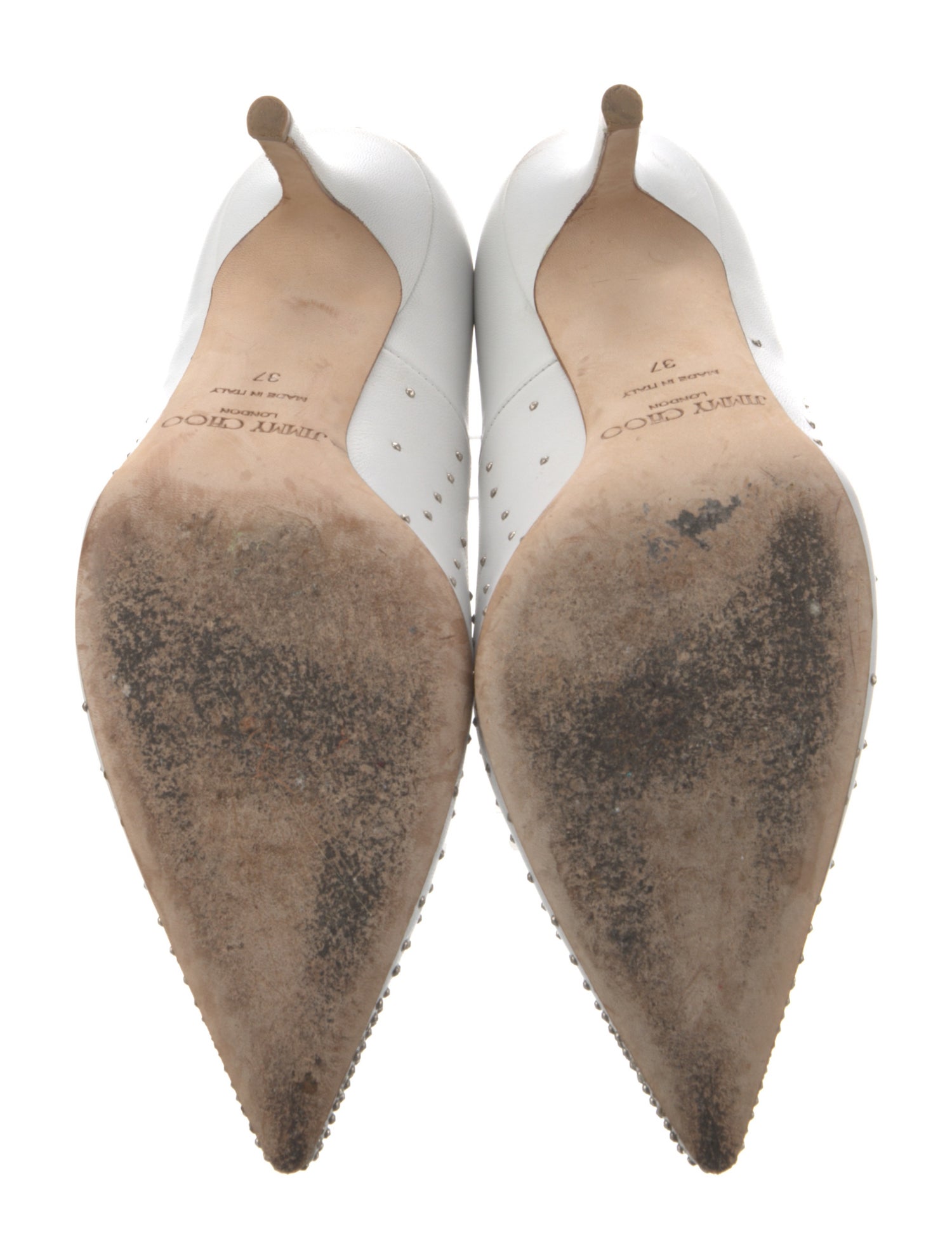 Jimmy Choo Leather Studded Accents Pumps