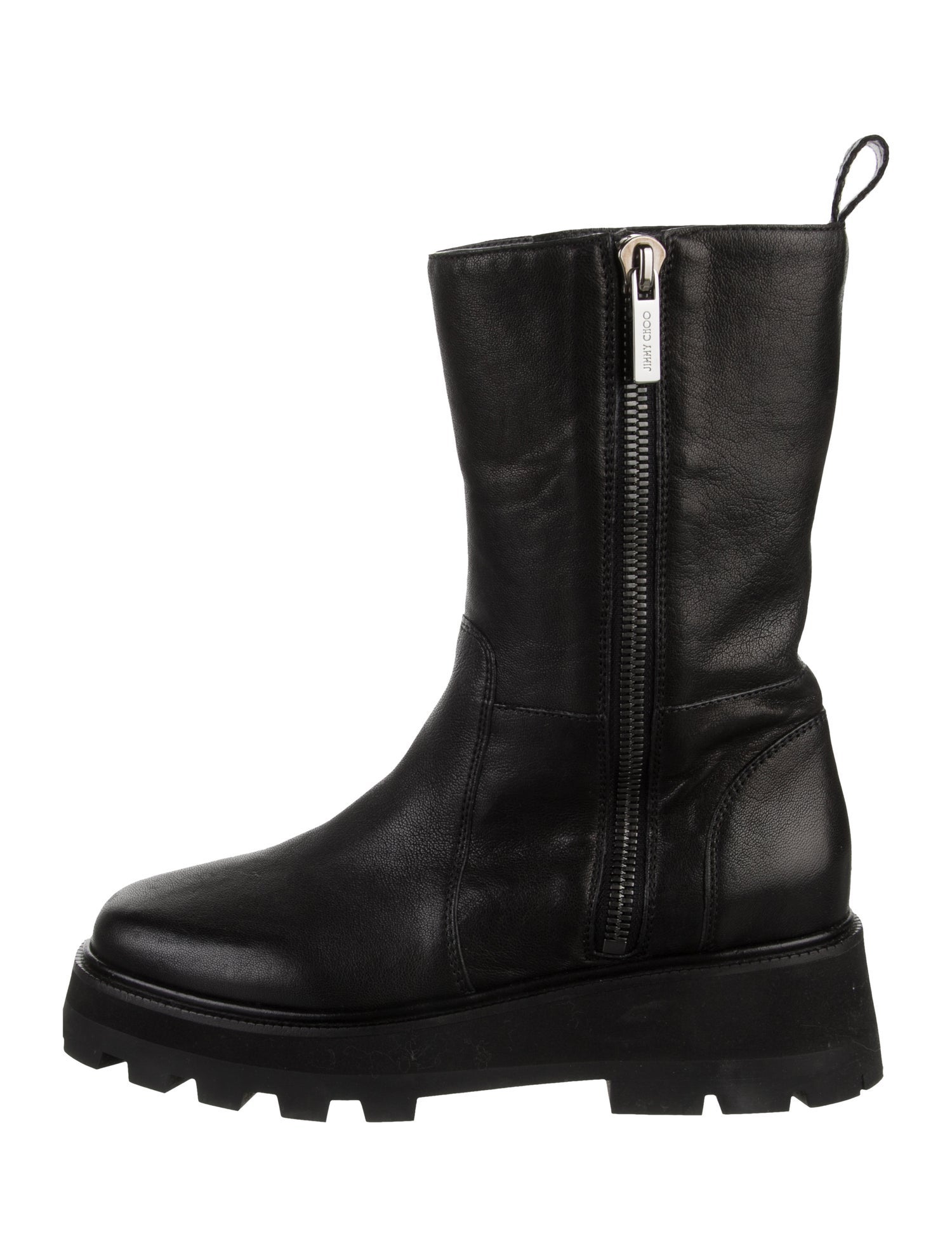 Jimmy Choo Leather Moto Boots