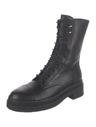 Jimmy Choo Leather Combat Boots